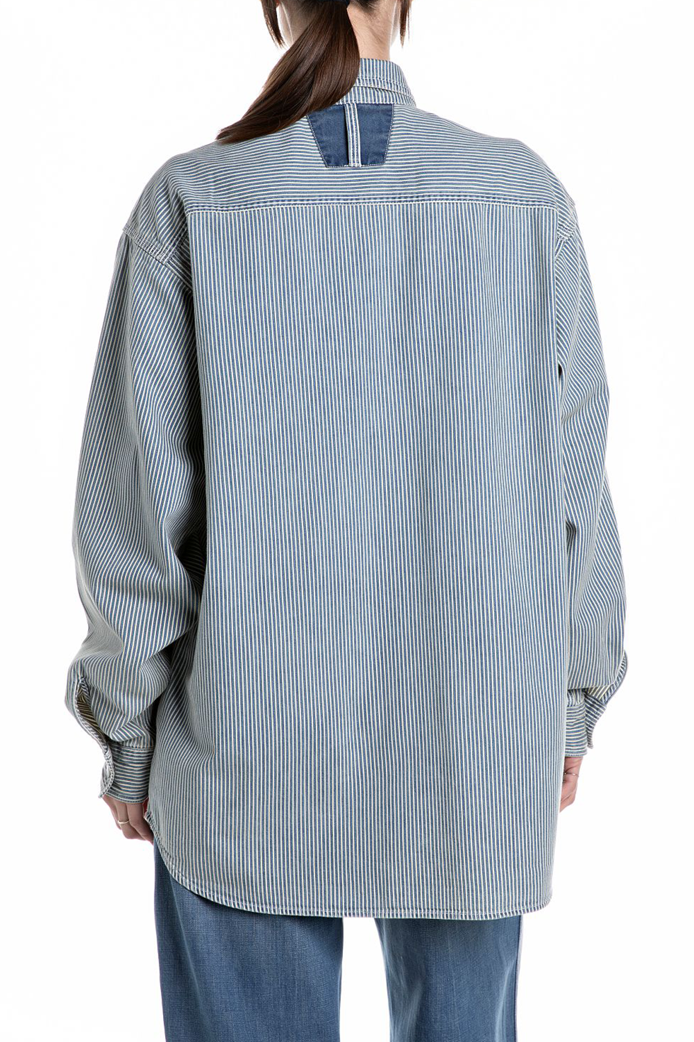 Striped Denim Skjorte