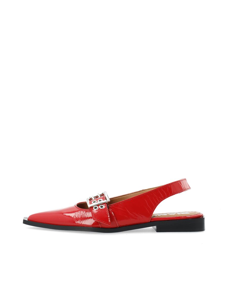 BIAVICTORIA Single Buckle Slingback Læder