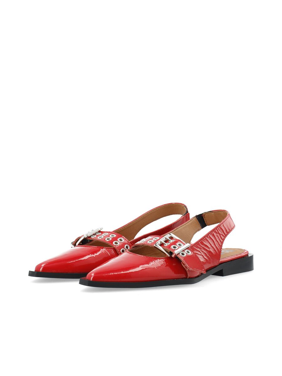 BIAVICTORIA Single Buckle Slingback Læder