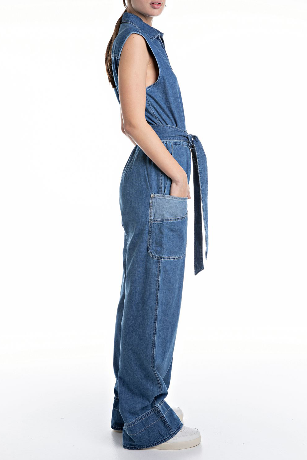 Relaxed-Fit Denim Buksedragt