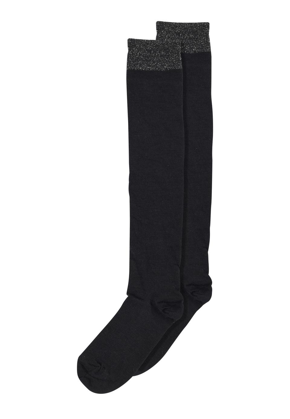 Wool/silk Knæstrømper
