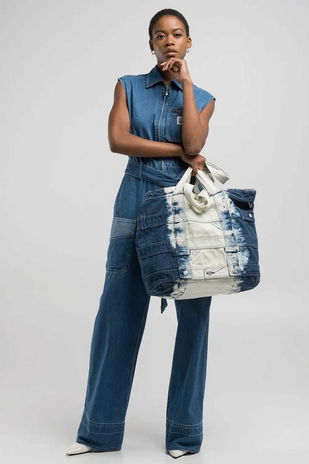 Relaxed-Fit Denim Buksedragt