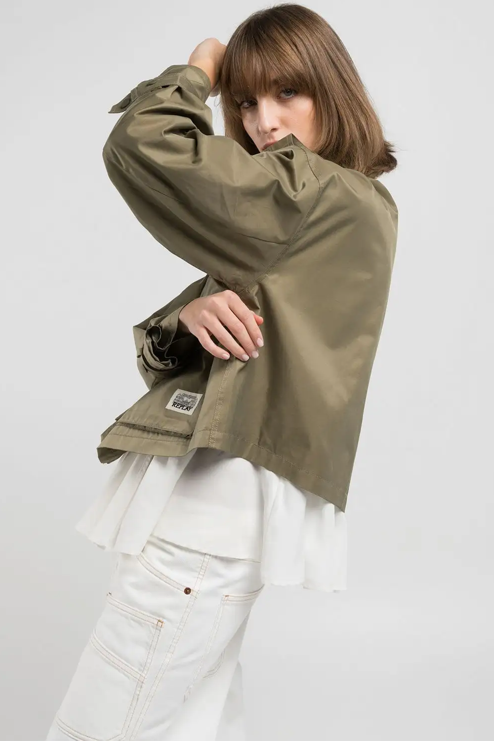 Cropped Maxi-Pocket Jakke