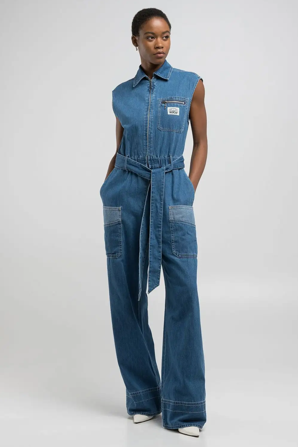 Relaxed-Fit Denim Buksedragt