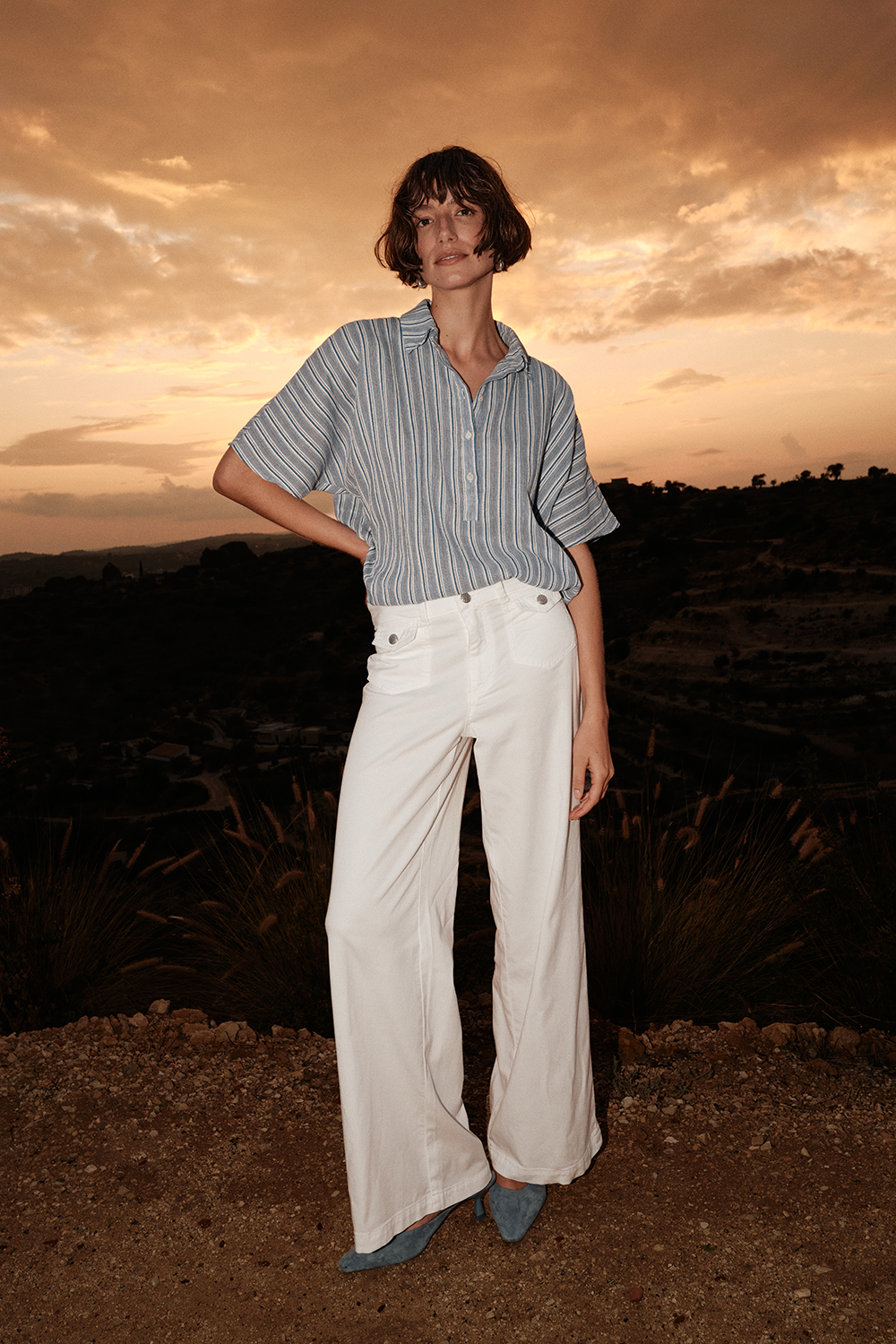MMLowana Friz Stripe Bluse