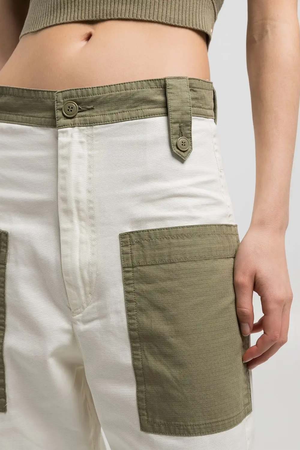 Colour-block Comfort-fit Bukser