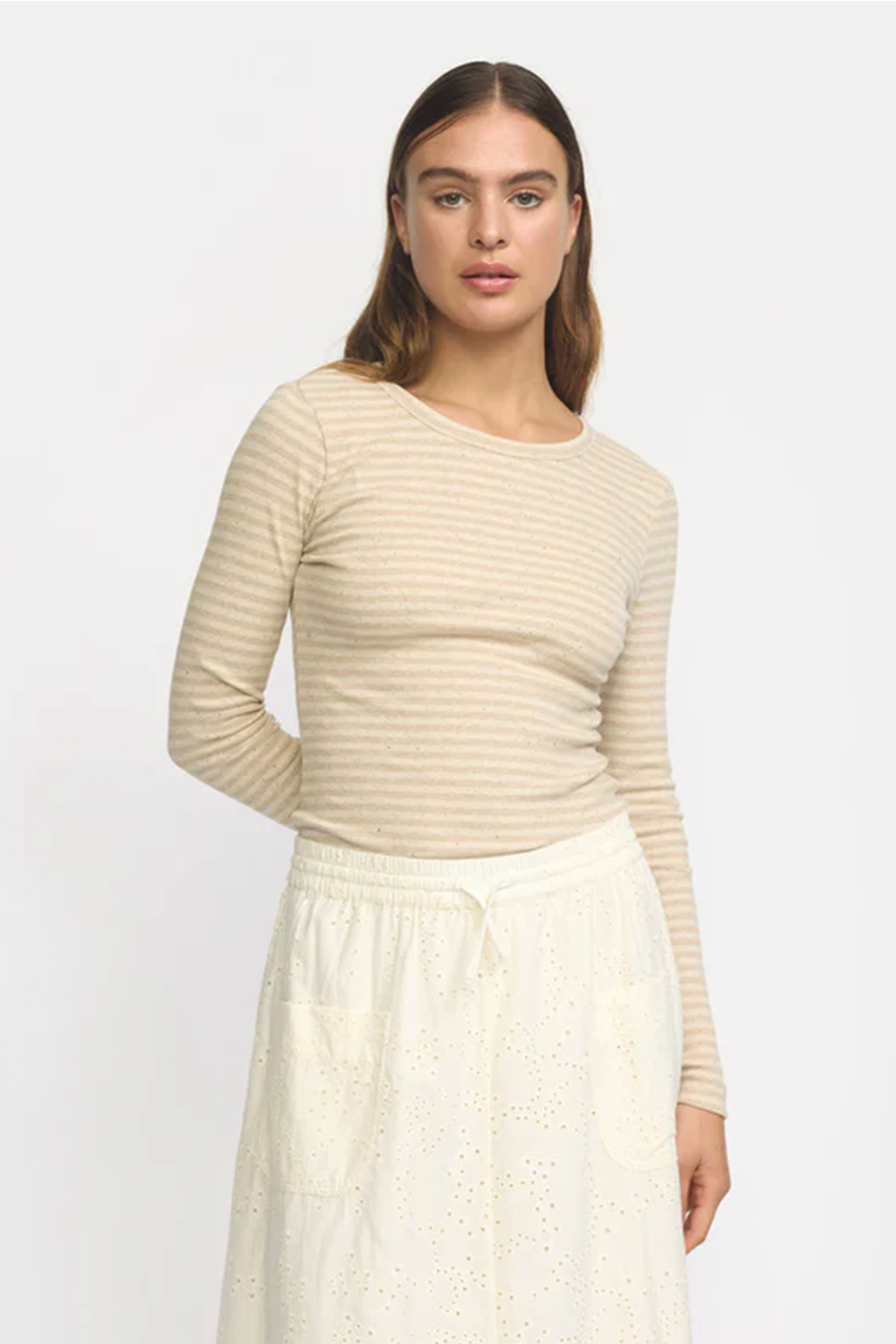 ESBloom Stribet Langærmet T-Shirt