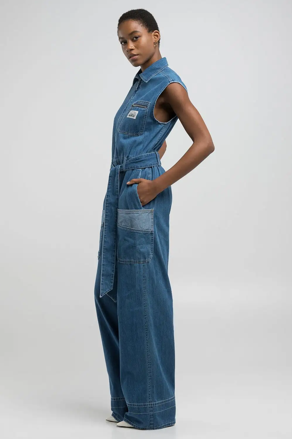 Relaxed-Fit Denim Buksedragt