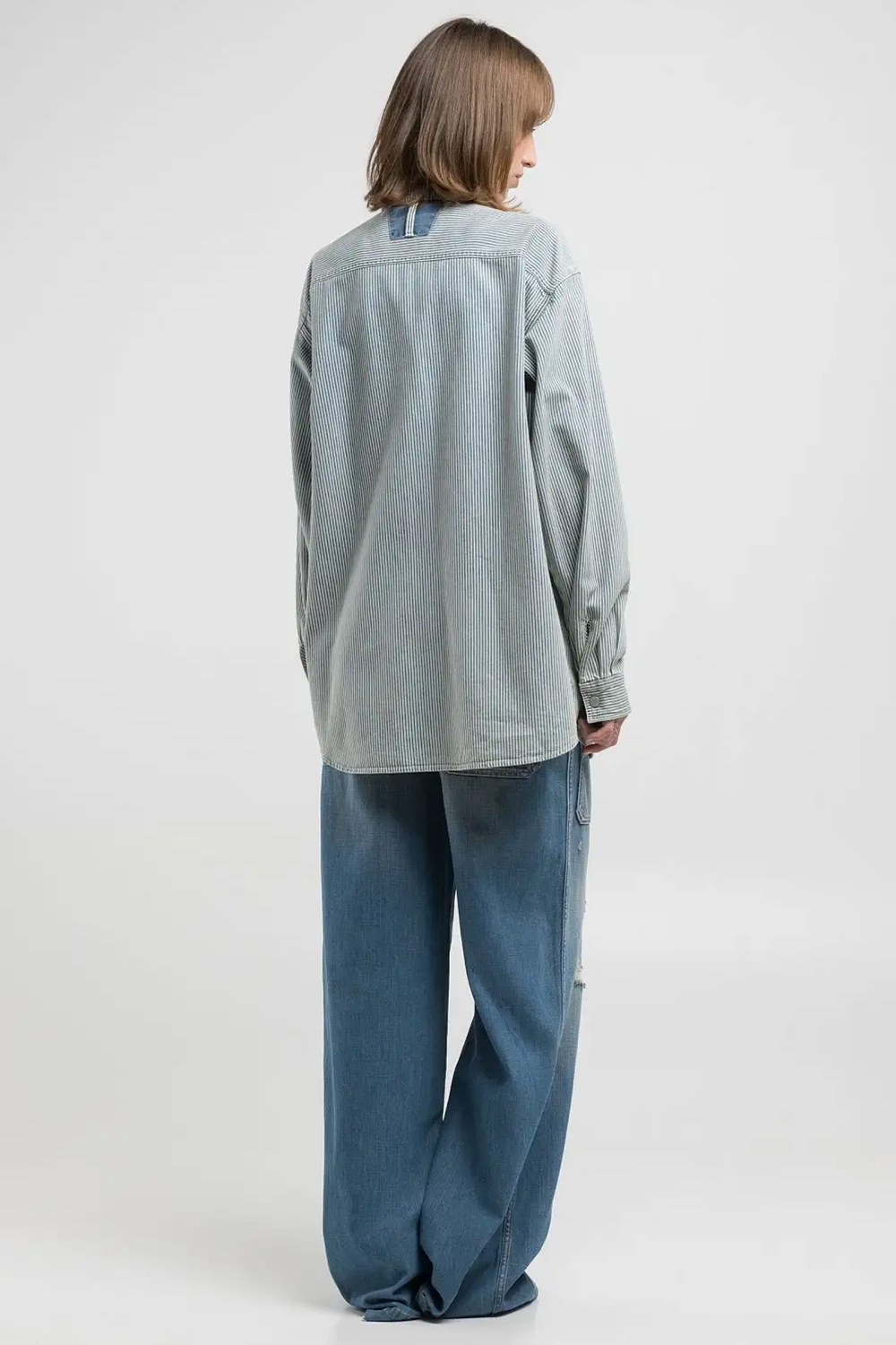 Striped Denim Skjorte