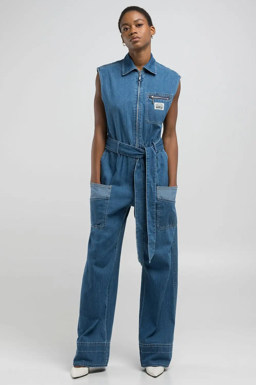 Relaxed-Fit Denim Buksedragt