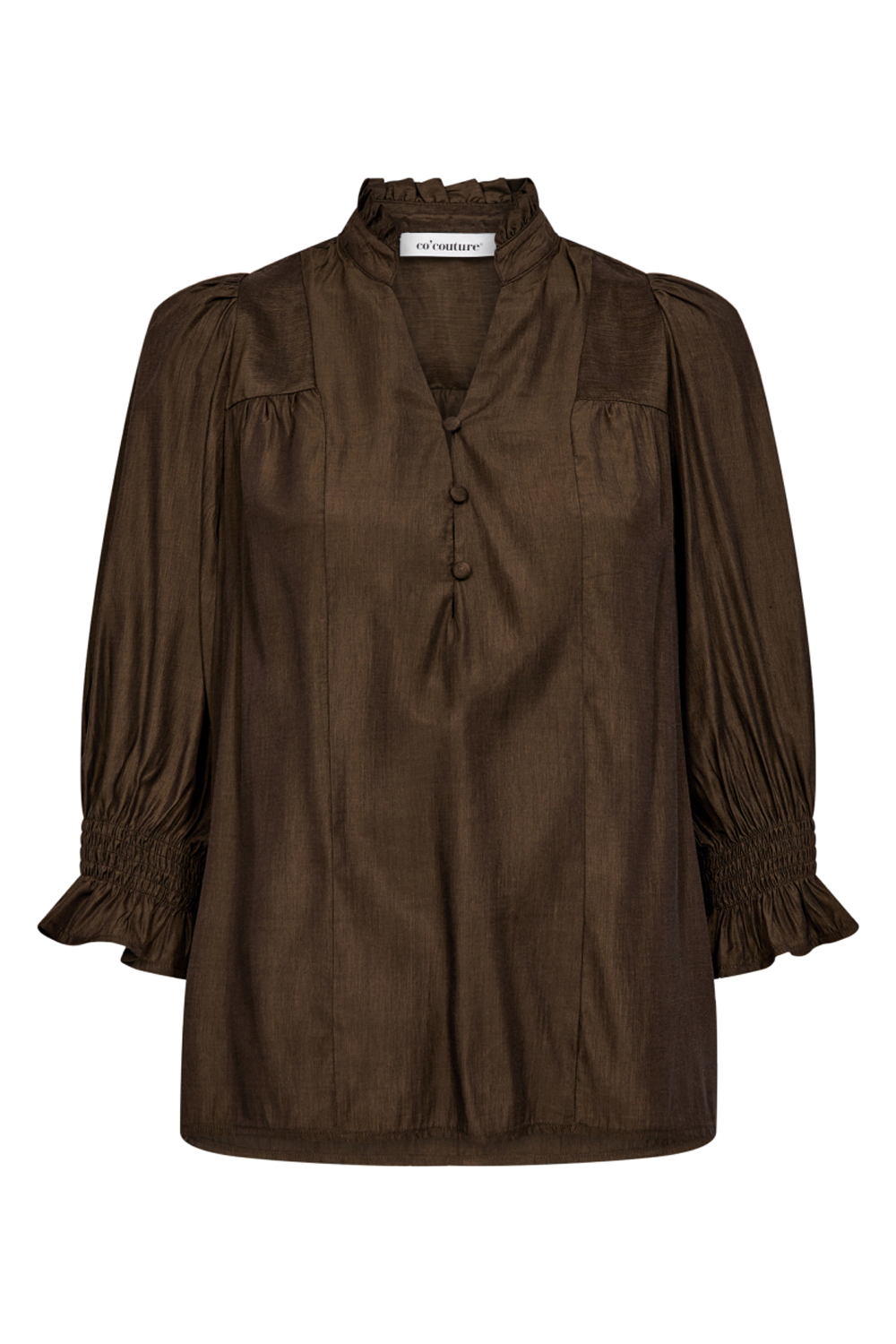 AilaCC Frill SS V-Bluse