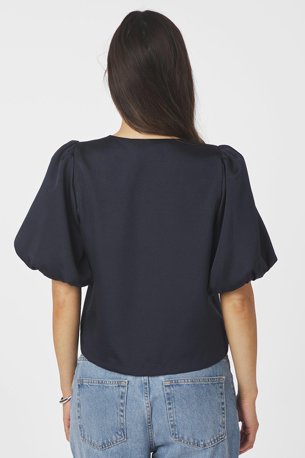 Aisa Dull Satin Bluse