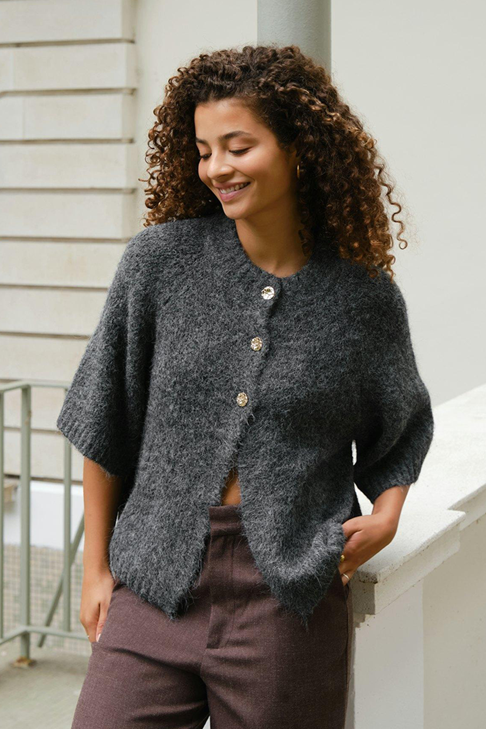 Benuta Fluffy Knit Cardigan