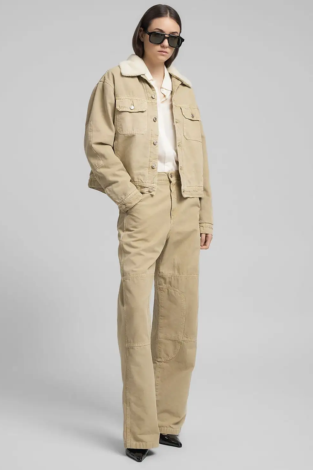 Cotton Canvas Relaxed Bukser