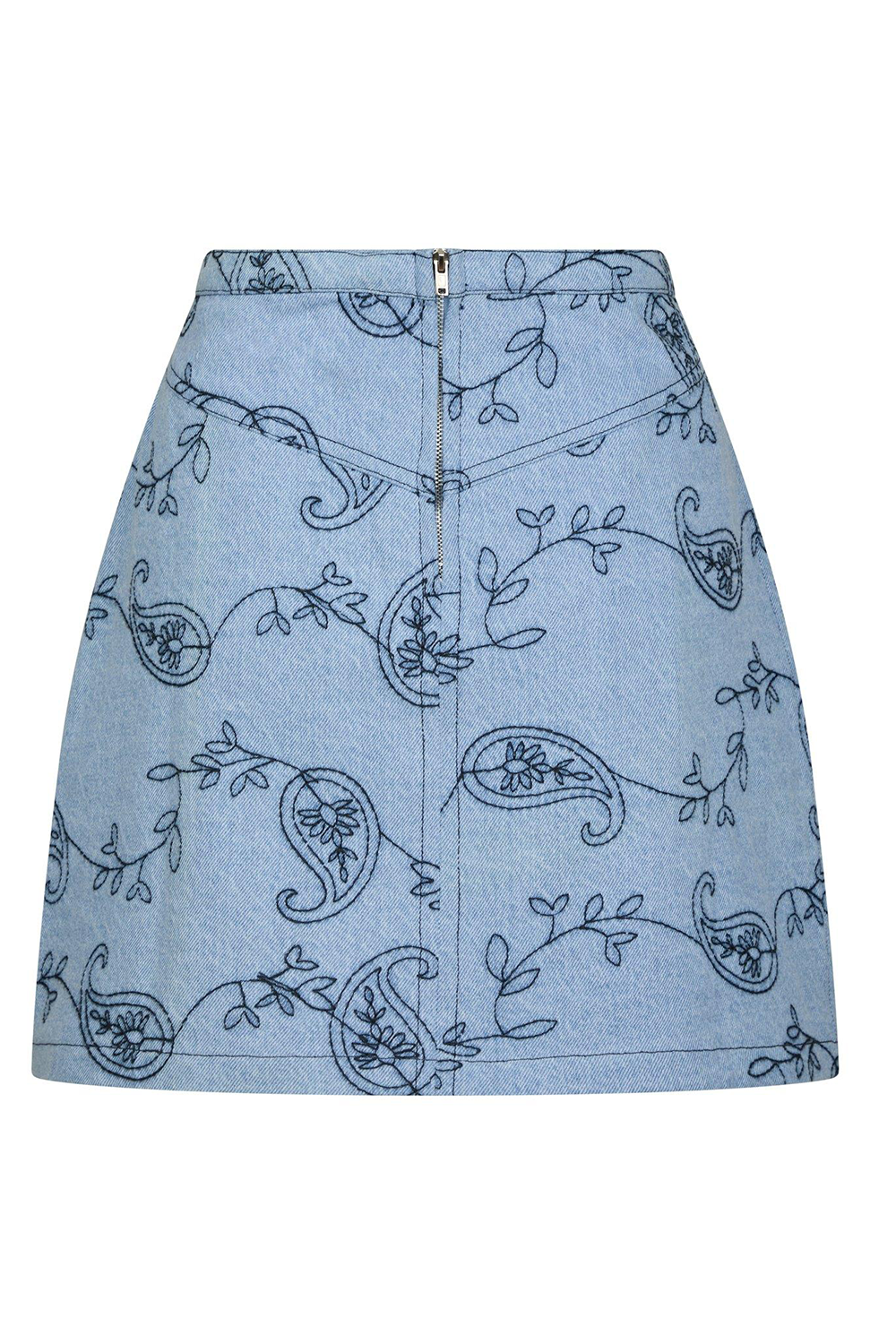 Gabani Embroidery Denim Nederdel