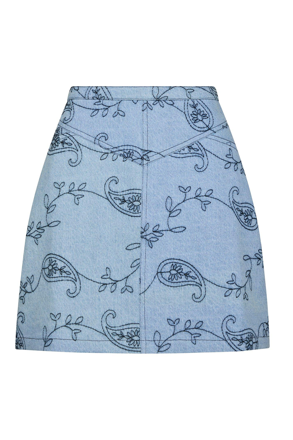 Gabani Embroidery Denim Nederdel