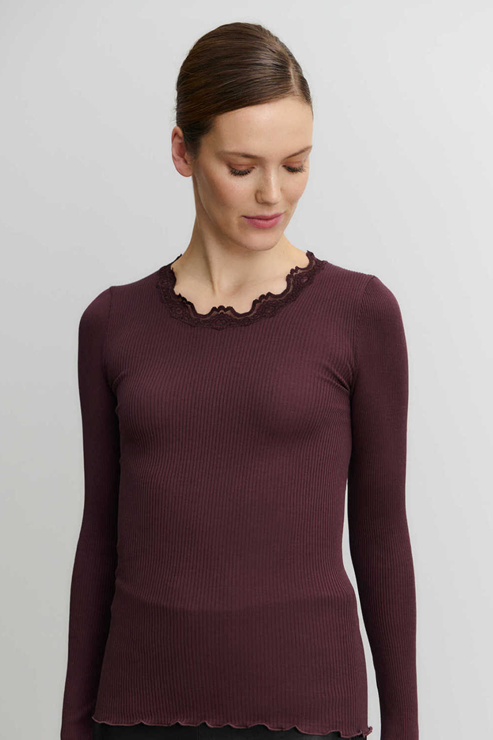 RWBabette Silk LS Lace T-shirt