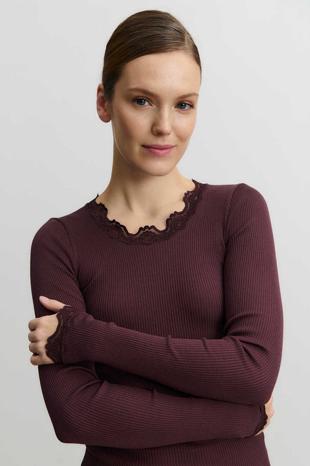 RWBabette Silk LS Lace T-shirt