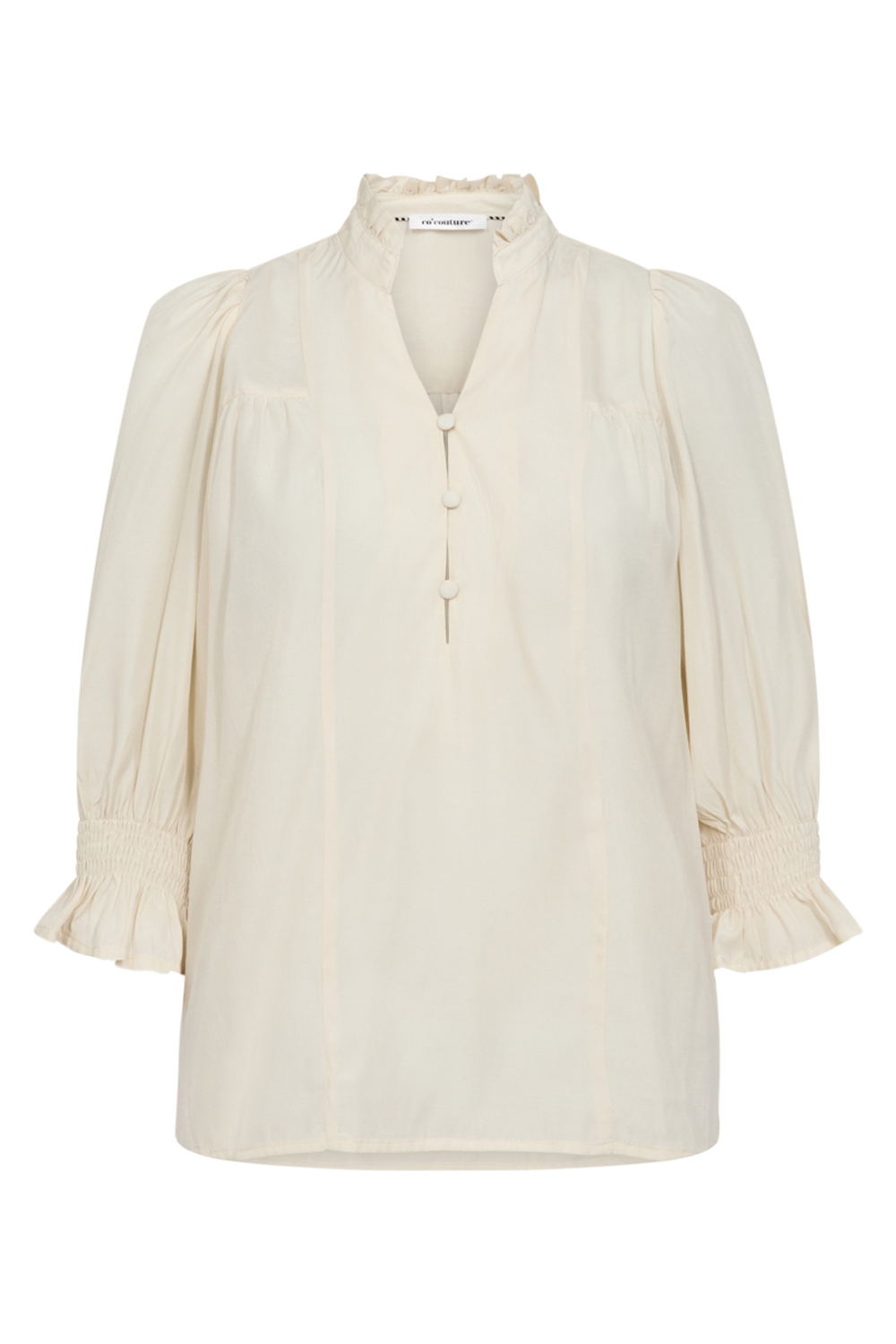 AilaCC Frill SS V-Bluse