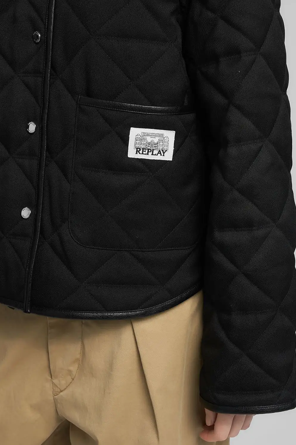 Cropped Quilted Jakke