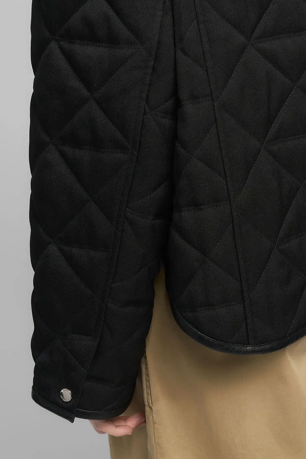 Cropped Quilted Jakke