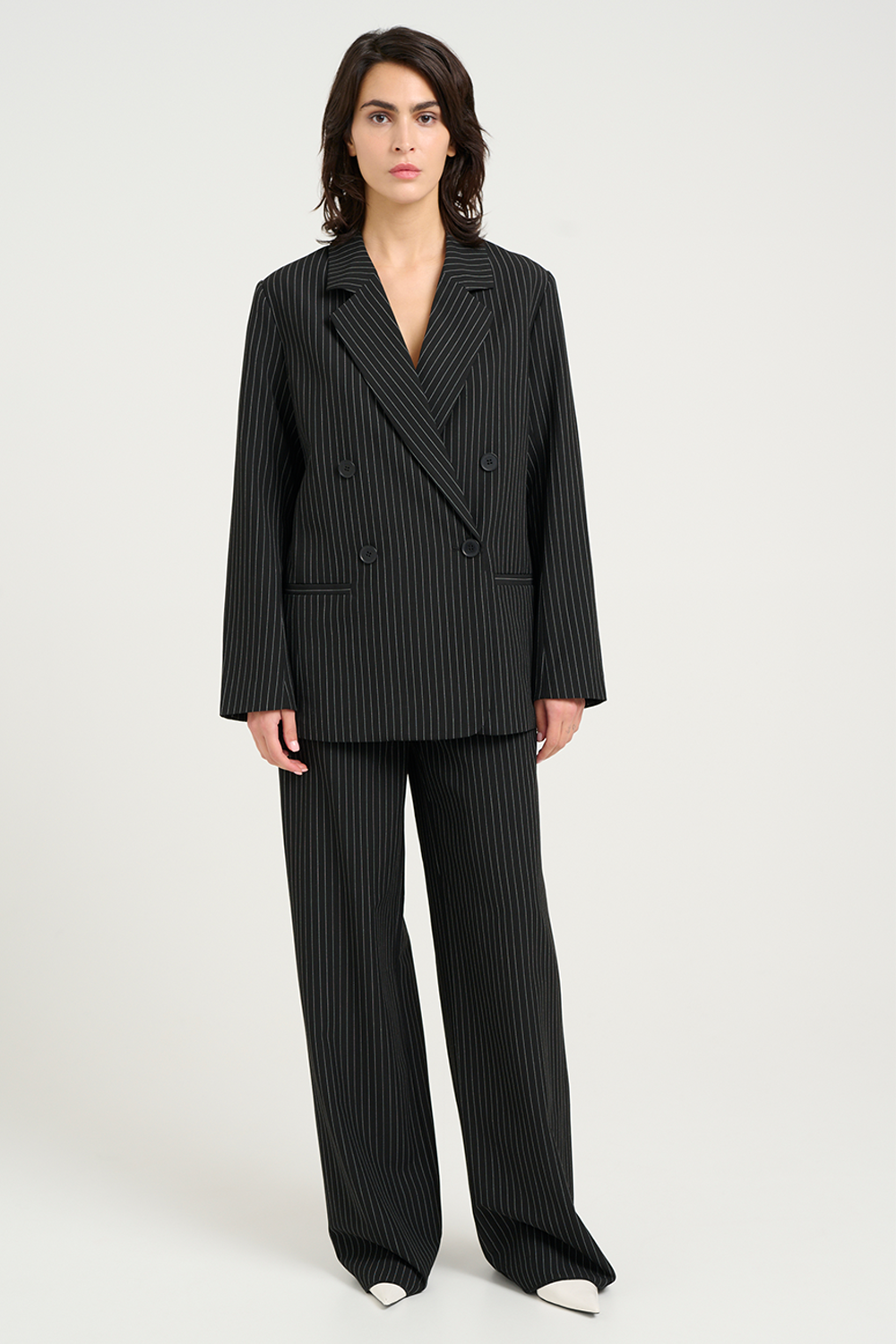 JoelleGZ Pinstripe MW Bukser
