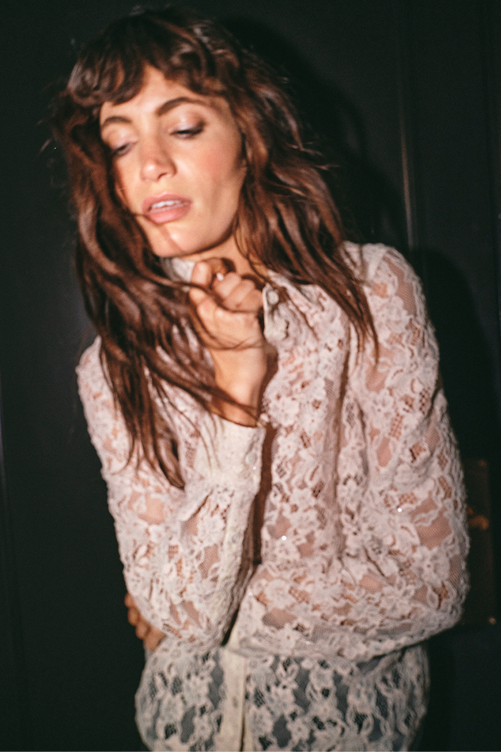 MMKether Lace Sequin Skjorte