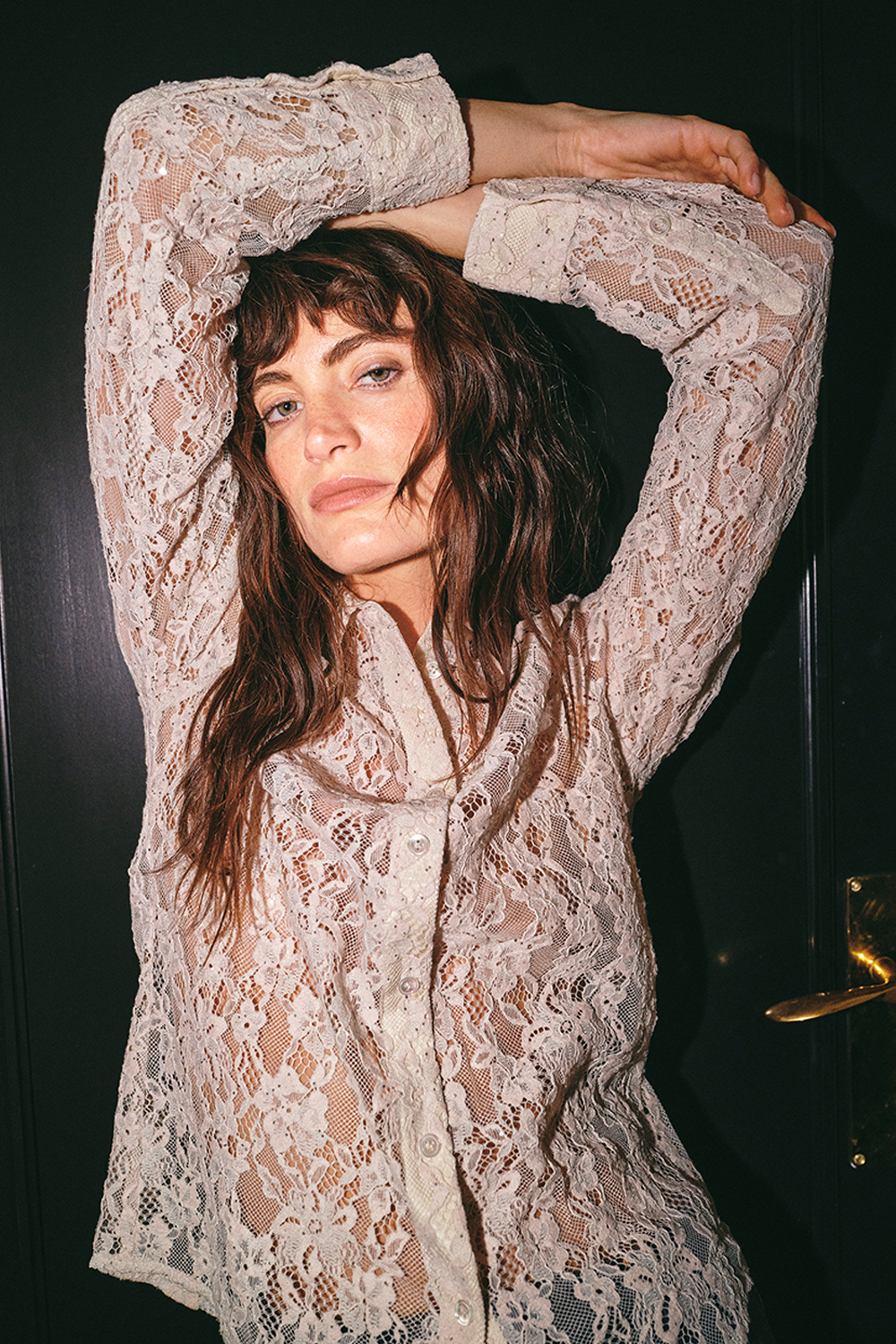 MMKether Lace Sequin Skjorte