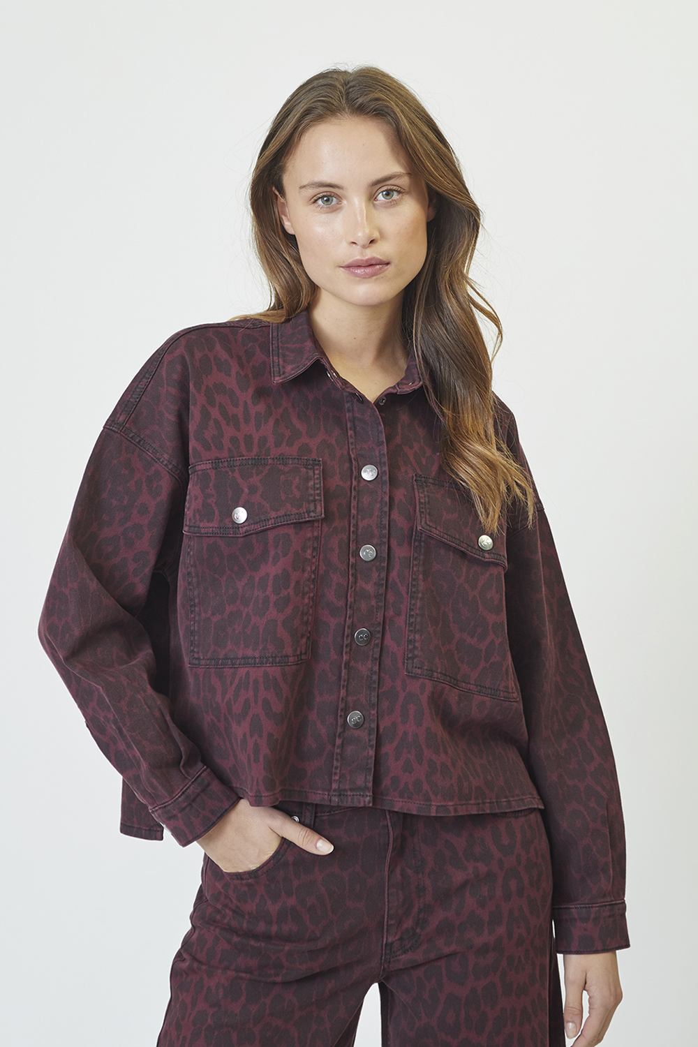 LeoCC Denim Crop Skjorte