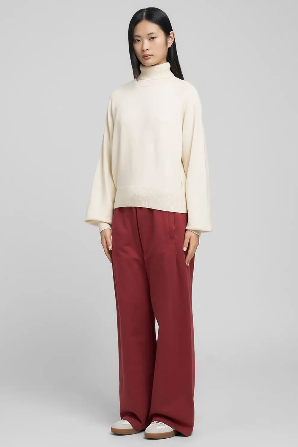 Polo-Neck Pullover Striktrøje