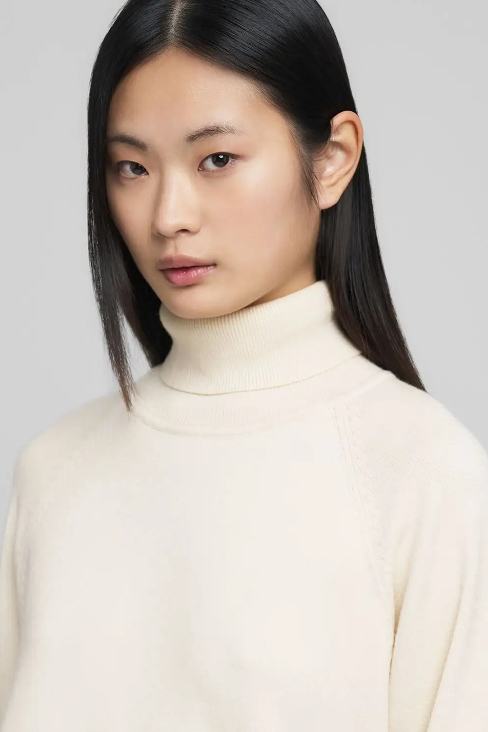 Polo-Neck Pullover Striktrøje