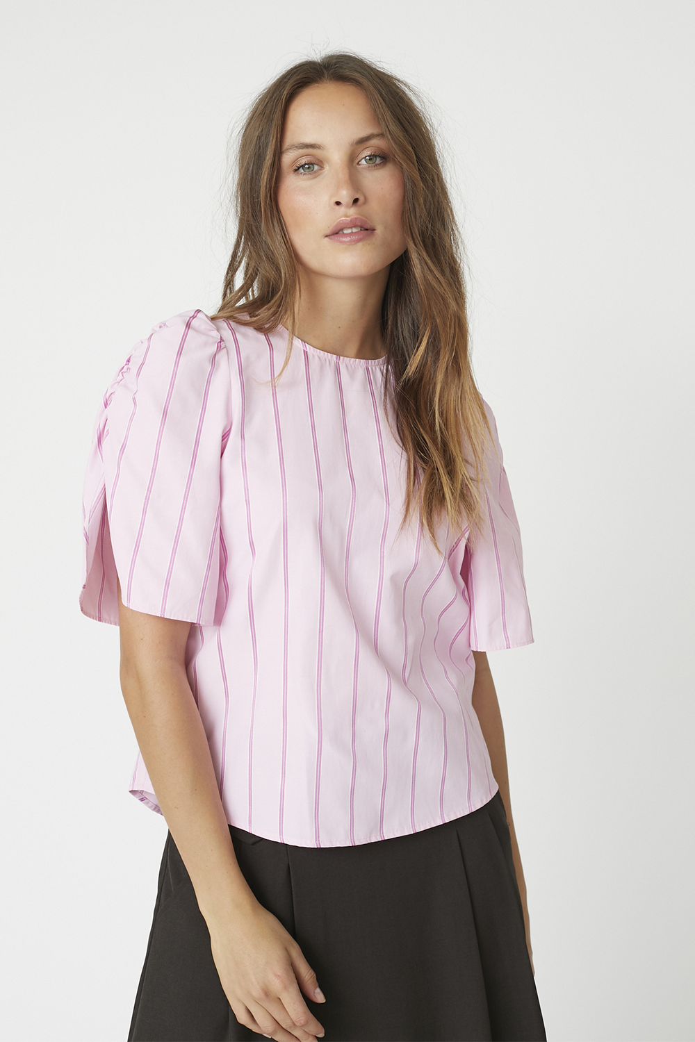 RosalinaCC Stripe SS Bluse