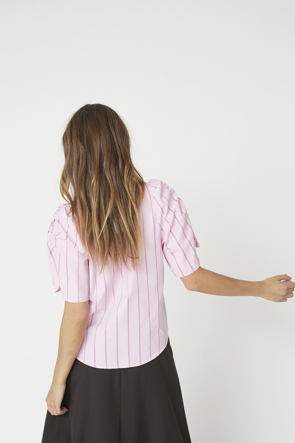 RosalinaCC Stripe SS Bluse
