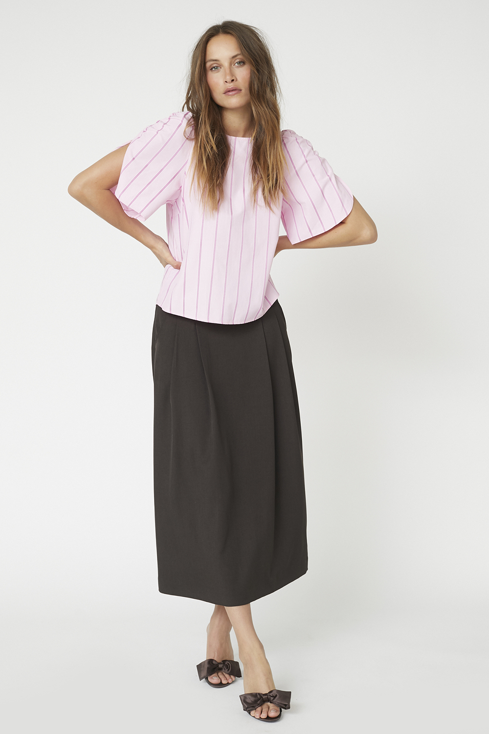 RosalinaCC Stripe SS Bluse