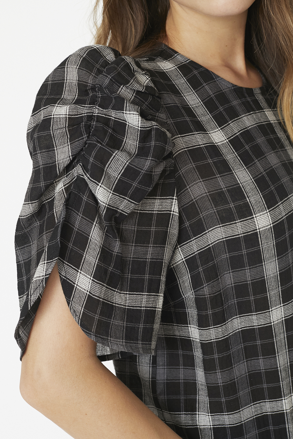 SallyCC Check SS Bluse