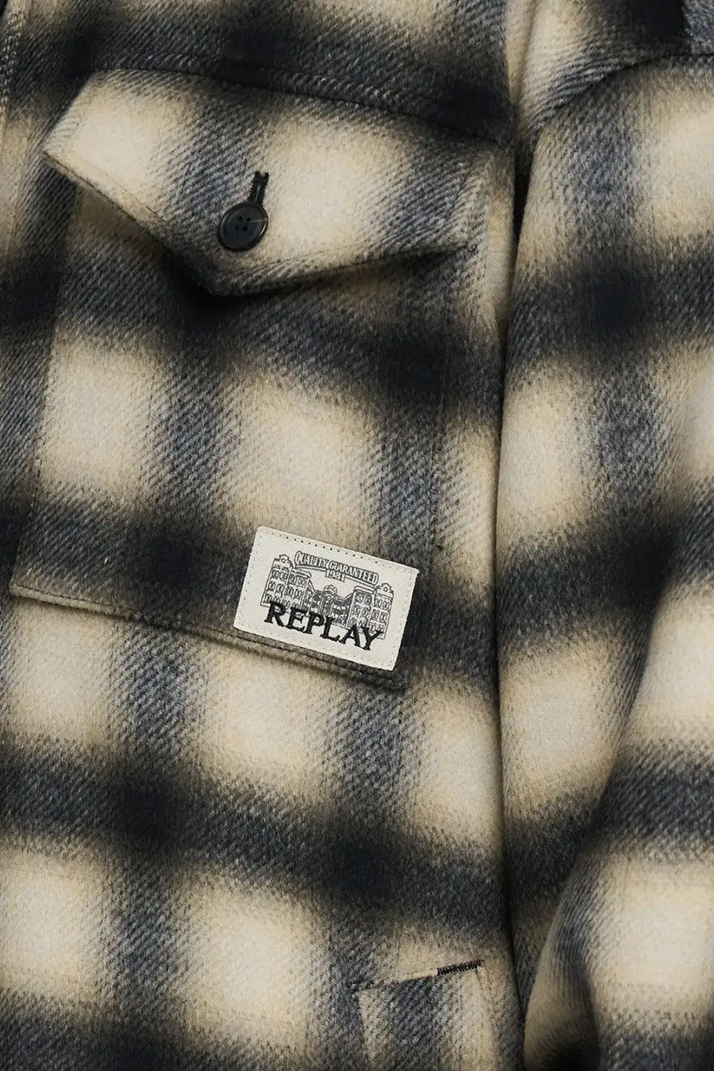 Chequered Wool-Blend Jakke