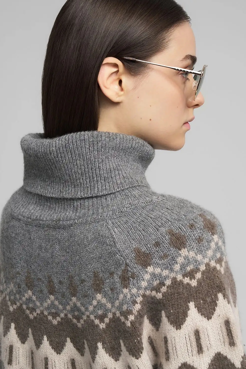 Polo-Neck Uld Striktrøje