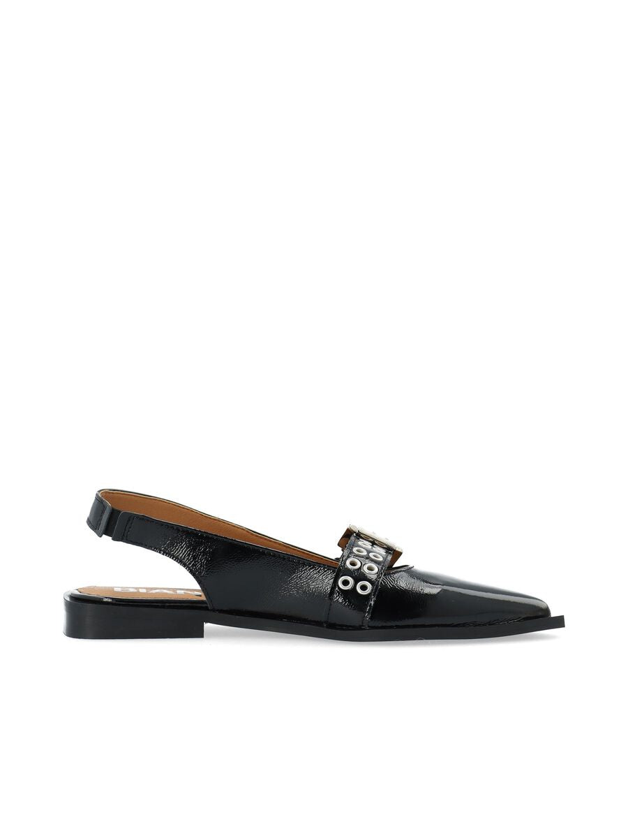 BIAVICTORIA Single Buckle Slingback Læder