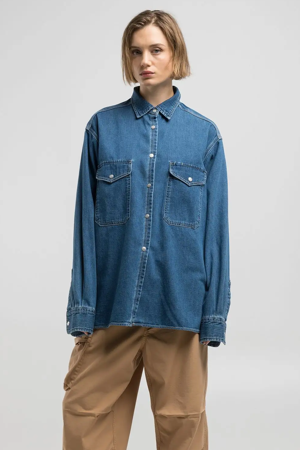 9ZEOR1 Denim Skjorte