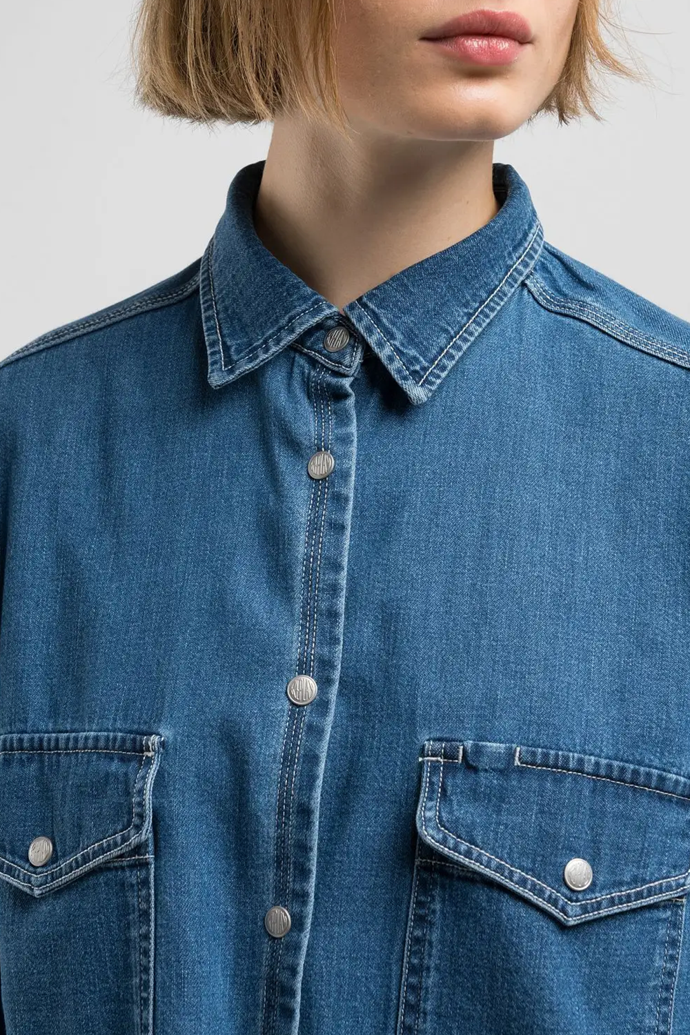 9ZEOR1 Denim Skjorte