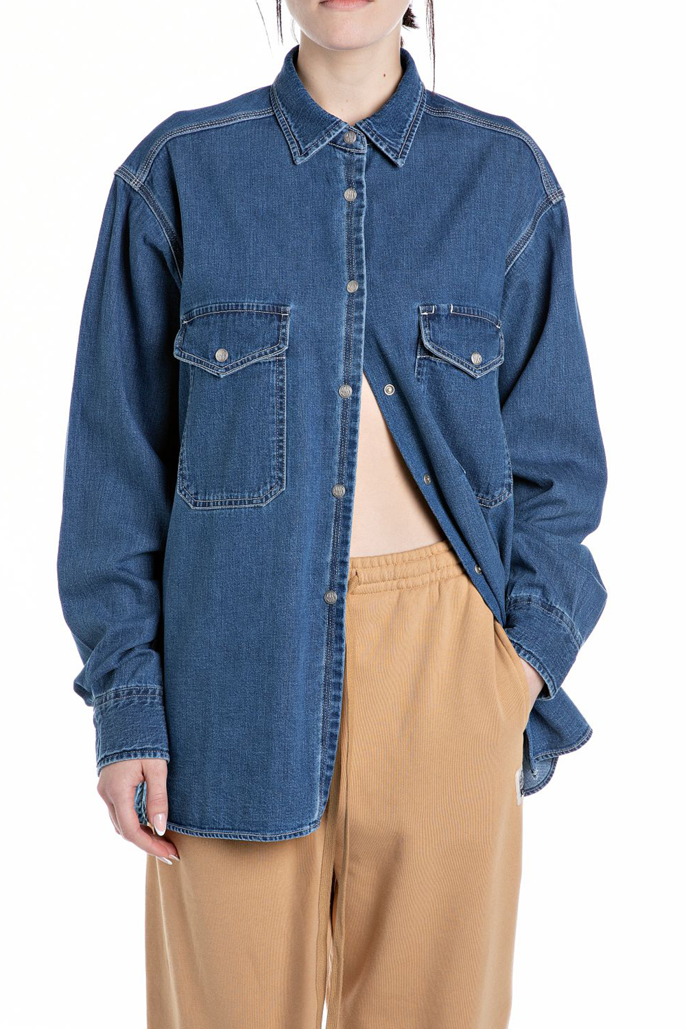 9ZEOR1 Denim Skjorte