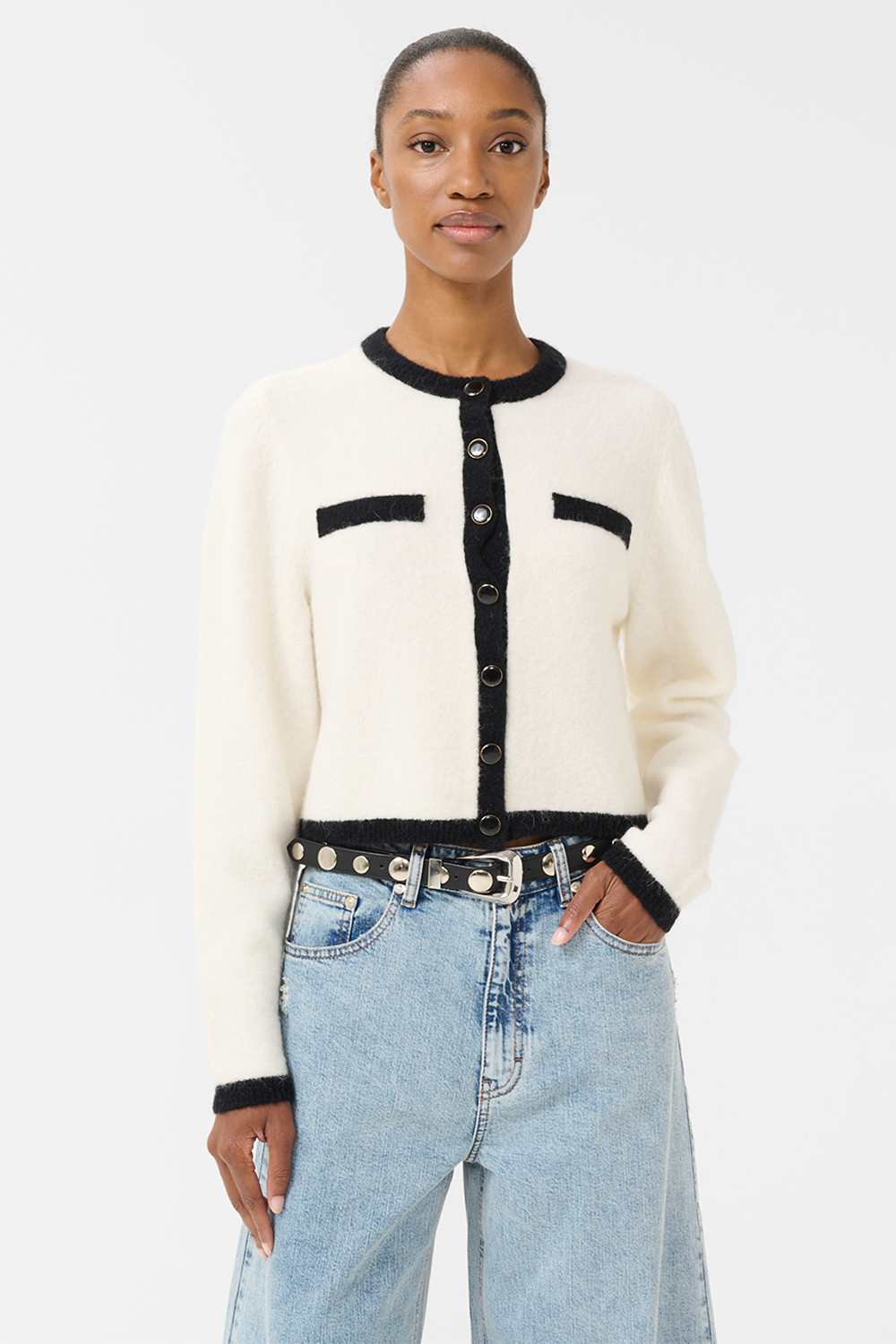 GZalpha Contrast Cardigan