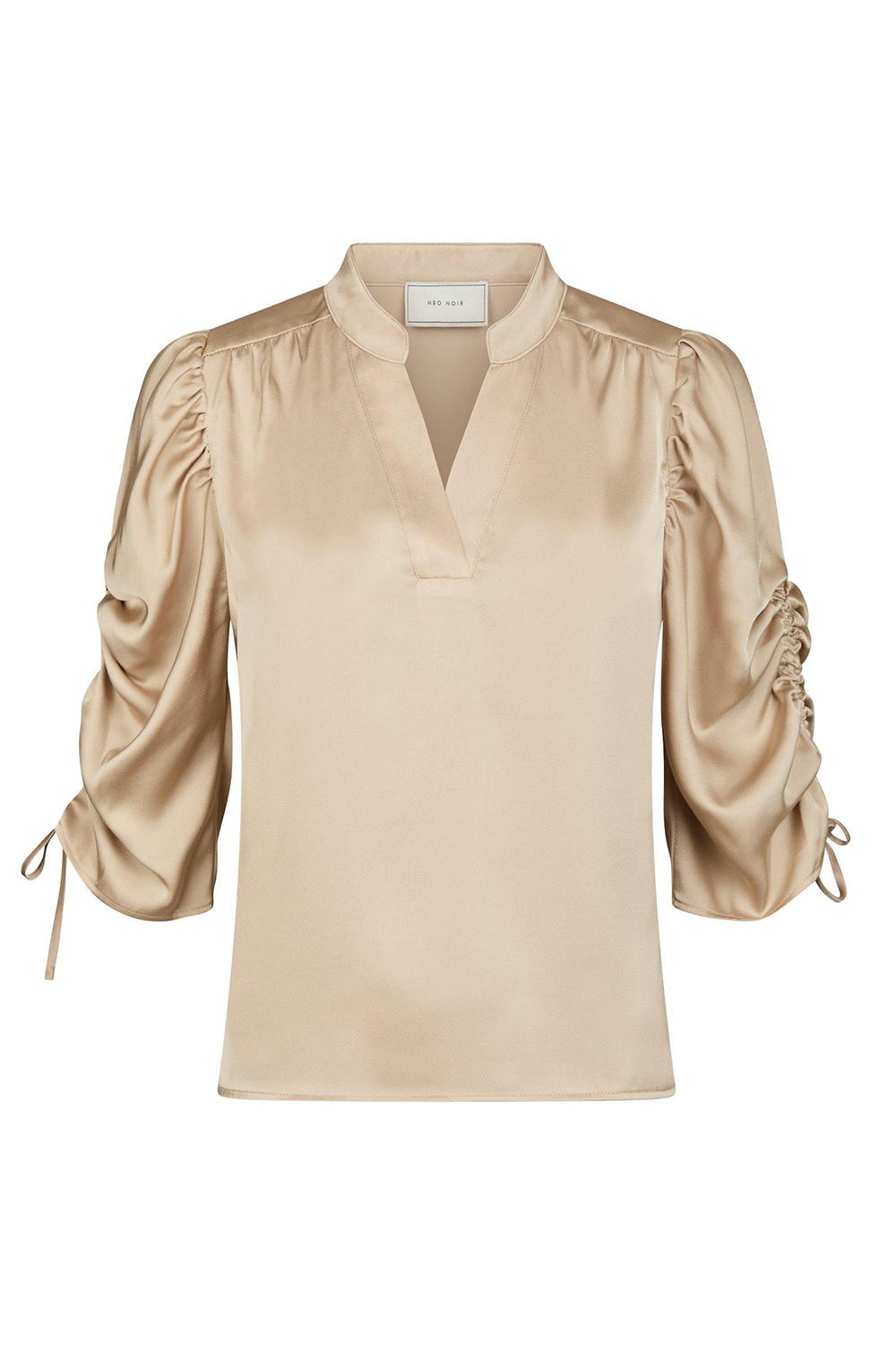 Alvira Drapy Satin Bluse