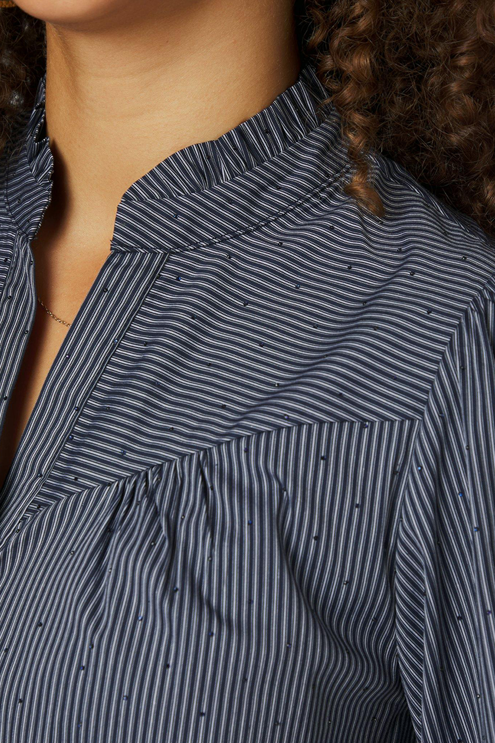 Astrida Stripe Stone Bluse