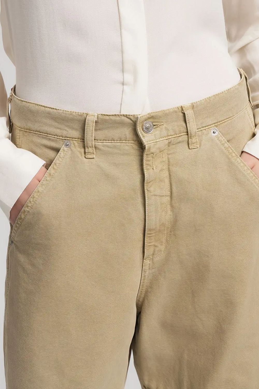 Cotton Canvas Relaxed Bukser