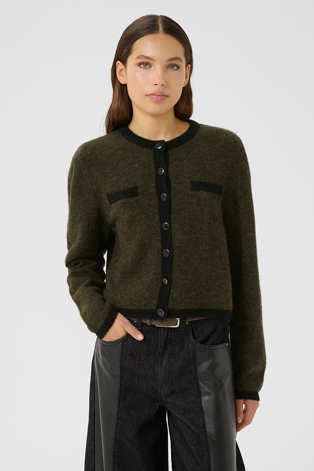 GZalpha Contrast Cardigan