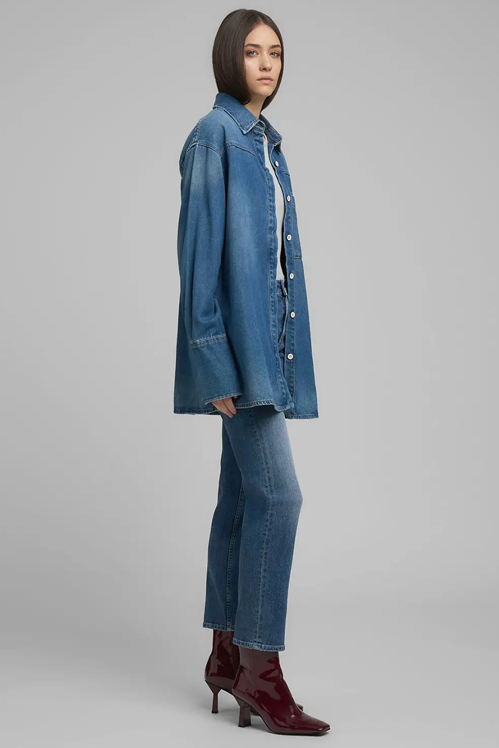 Oversized Denim Skjorte
