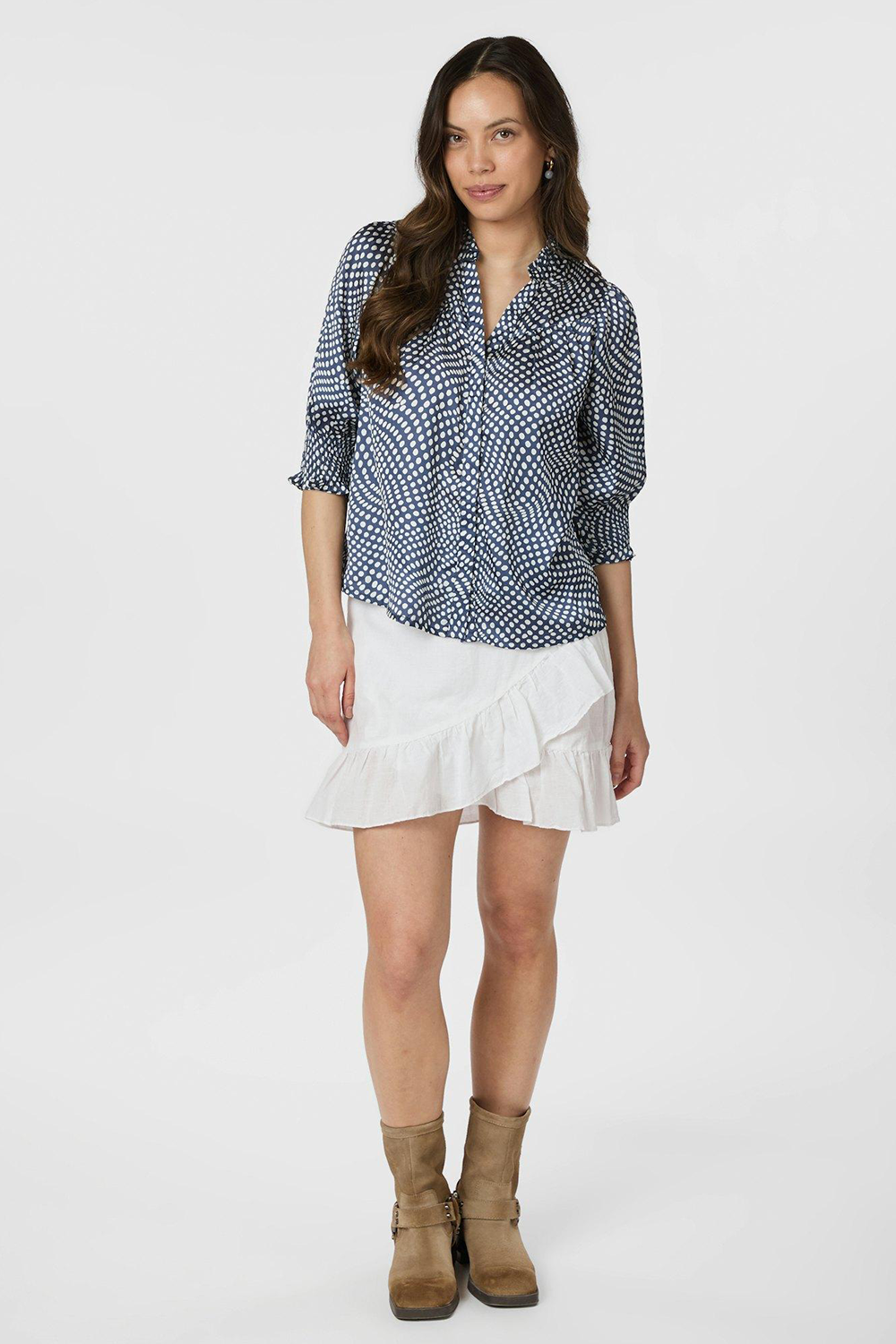 Diana Vibrant Dot Bluse