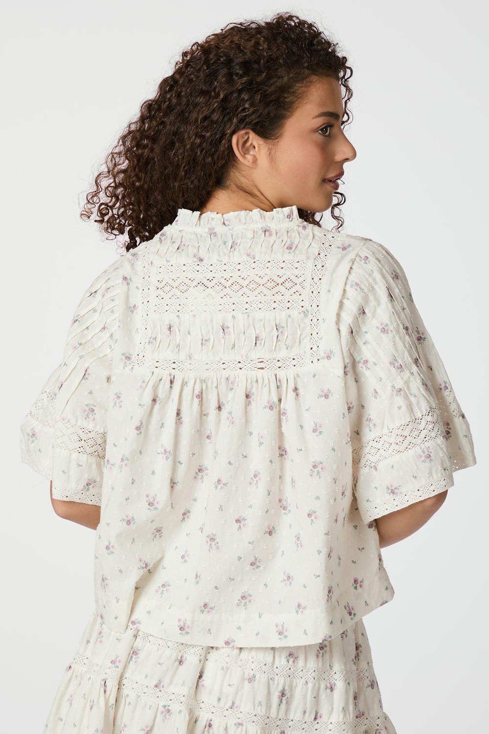 Siama Dobby Flower Bluse