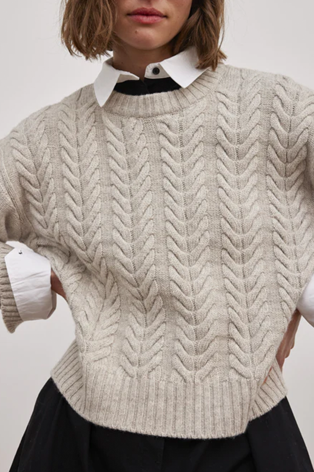 ESElida O-Neck Striktrøje